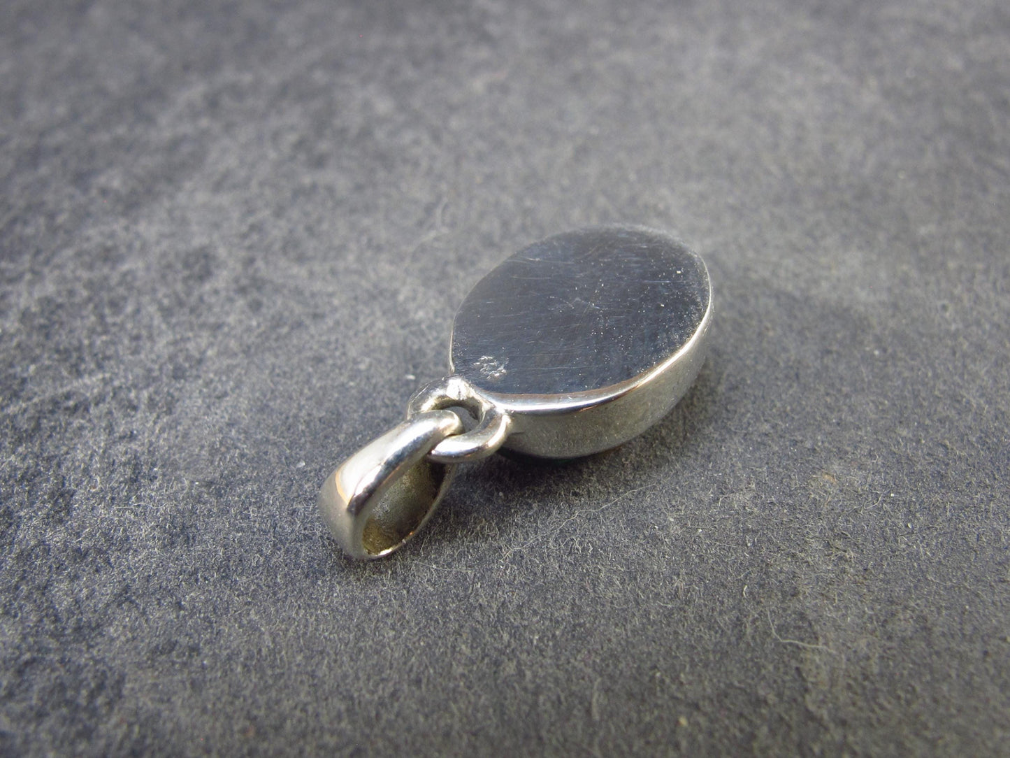 Rare Black Opal Sterling Silver Pendant from Australia - 0.7" - 1.65 Grams