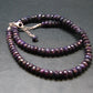 Purple Sugilite Rondelle Faceted Beads Necklace From Namibia - 20" - 37.88 Grams