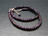 Purple Sugilite Rondelle Faceted Beads Necklace From Namibia - 20" - 37.88 Grams