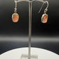 Natural Rhodochrosite Sterling Silver Dangle Earrings | Pink Crystal Earrings