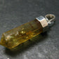 Natural Unheated Citrine Crystal Silver Pendant from Congo - 4.16 Grams