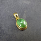 Tsavorite Green Garnet Gold Plated Silver Pendant from Tanzania - 0.7" - 1.76 Grams
