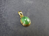 Tsavorite Green Garnet Gold Plated Silver Pendant from Tanzania - 0.7" - 1.76 Grams