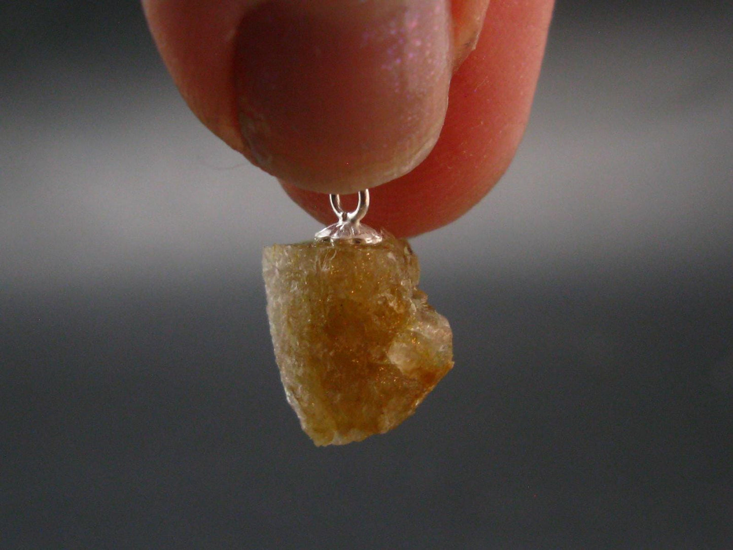 Rare Herderite Crystal Silver Pendant from Brazil - 0.6" - 1.20 Grams