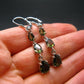 Moldavite Tektite Silver Earrings from Czech Republic - 3.85 Grams