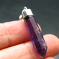 Large Genuine Rich Purple Amethyst Sterling Silver Pendant From Brazil - 1.6" - 2.89 Grams