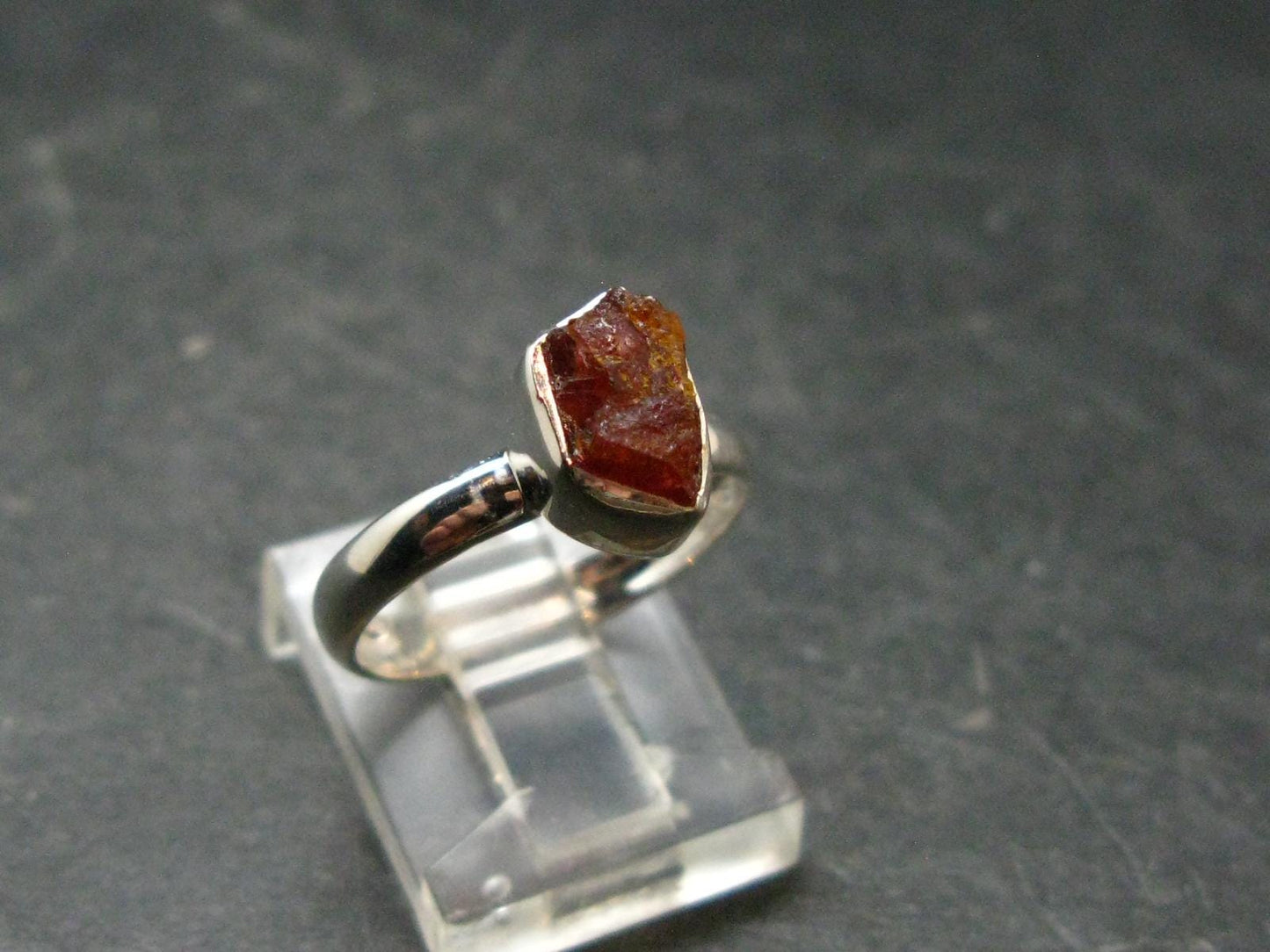 Pezzottaite Crystal Silver Ring From Madagascar - Size 6 - 1.90 Grams