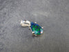 Rare Black Opal Sterling Silver Pendant from Australia - 0.7" - 0.99 Grams