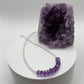 Amethyst and Clear Quartz Necklace – Minimal Gemstone Bar – Delicate Crystal Jewelry – Natural Faceted Beads - 9.89 Grams