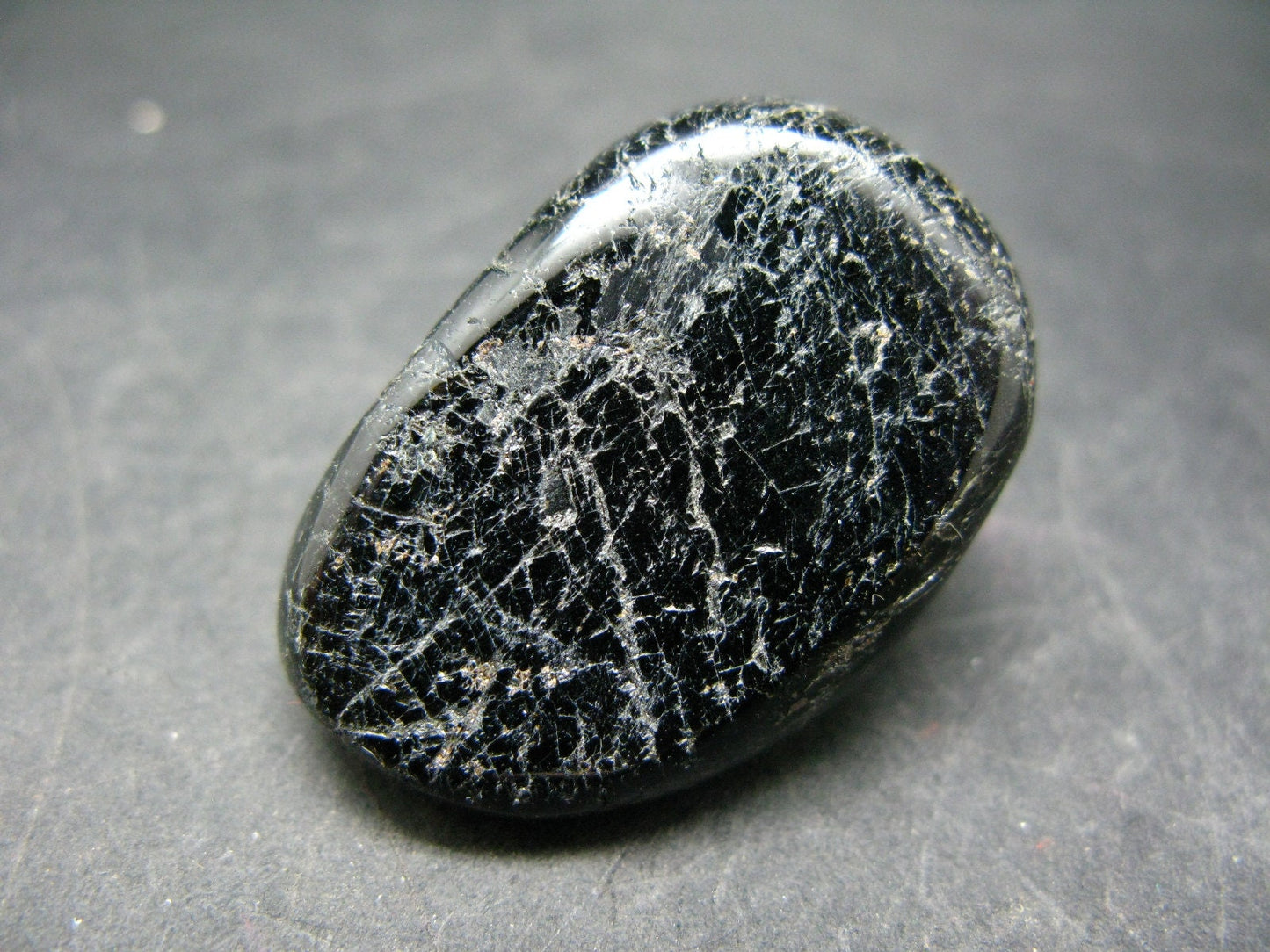 Rare Nuumite Nuummite Tumbled Stone From Greenland - 22.25 Grams - 1.0"