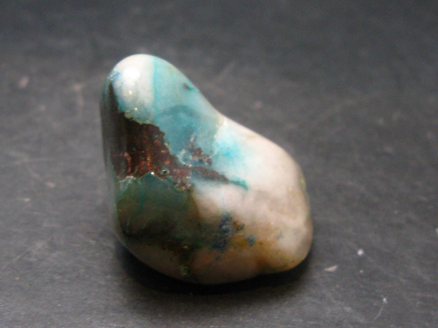 Quantum Quattro Tumbled Malachite Dioptase Shattuckite Chrysocola Stone - 1.4" - 27.86 Grams