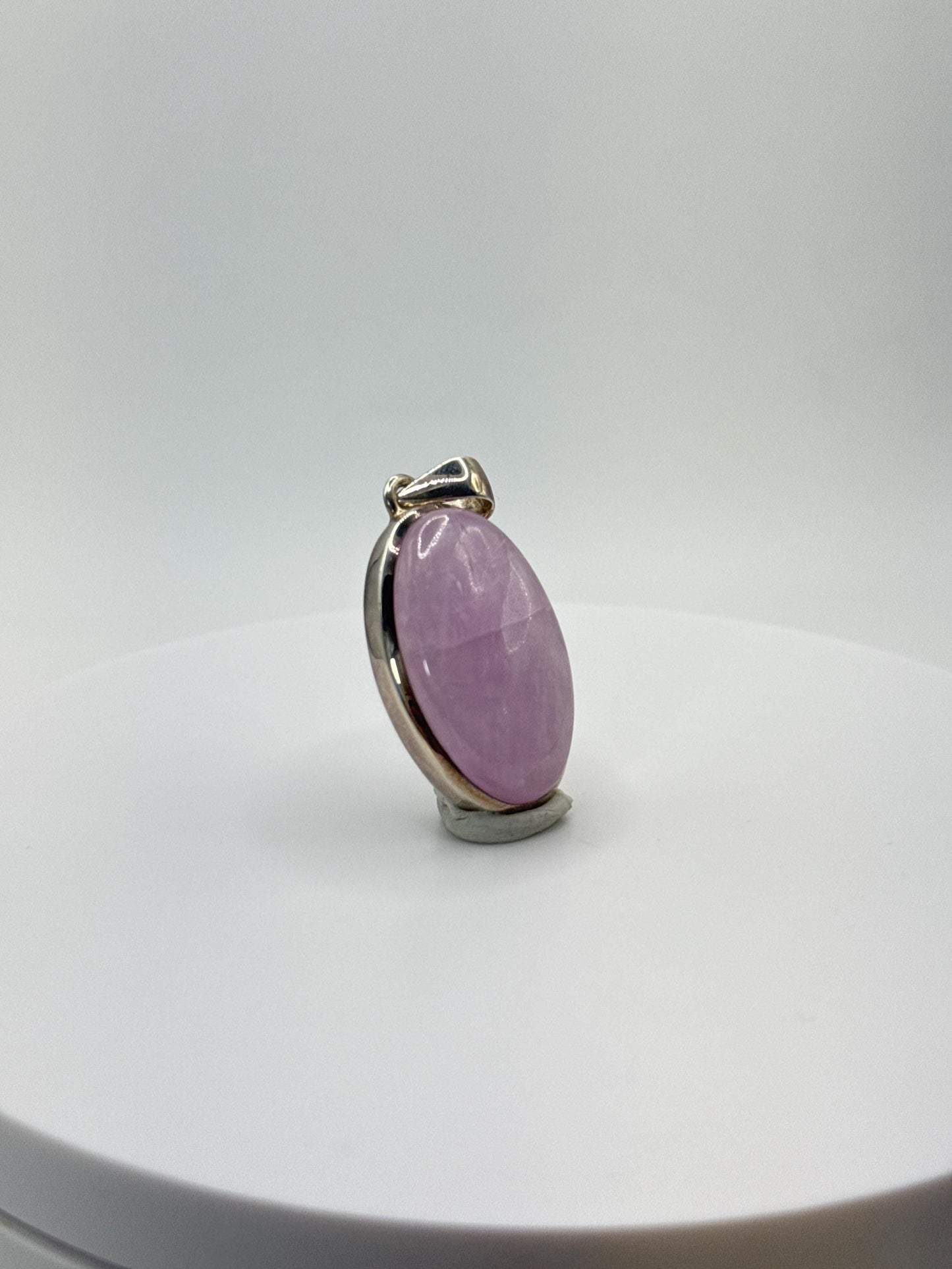 Natural Pink Kunzite Pendant | Sterling Silver, Heart Chakra Stone