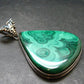 Queen of Green!! Genuine Vivid Vibrant Green Malachite Sterling Silver Pendant - 3.2" - 71.22 Grams