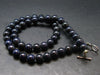 Rare Black Opal Beads Necklace From Australia - 19.0"