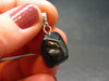 Rare Black Spinel Sterling Silver Pendant From Tanzania - 1.0"