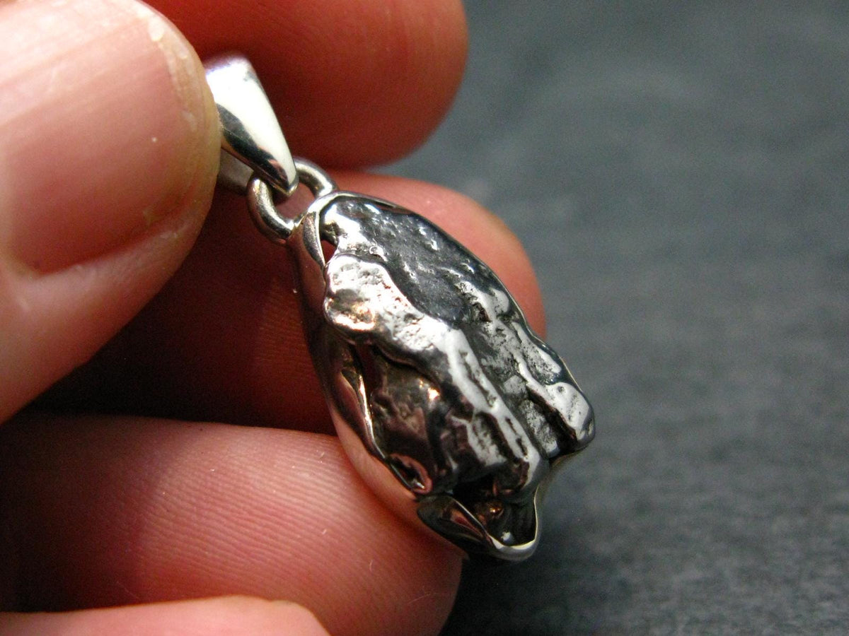 Large Campo Del Cielo Meteorite Pendant from Argentina - 1.1"