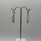 Sterling Silver Moldavite Drop Earrings - Weight 4.20 Grams