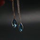 Blue Topaz 925 Silver Earrings from Brazil - 2.2" - 1.33 Grams