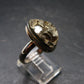 Large Raw Pyrite Silver Ring From Peru - 8.32 Grams - Size 10