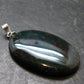 Bloodstone Silver Pendant From India - 1.5" - 5.45 Grams