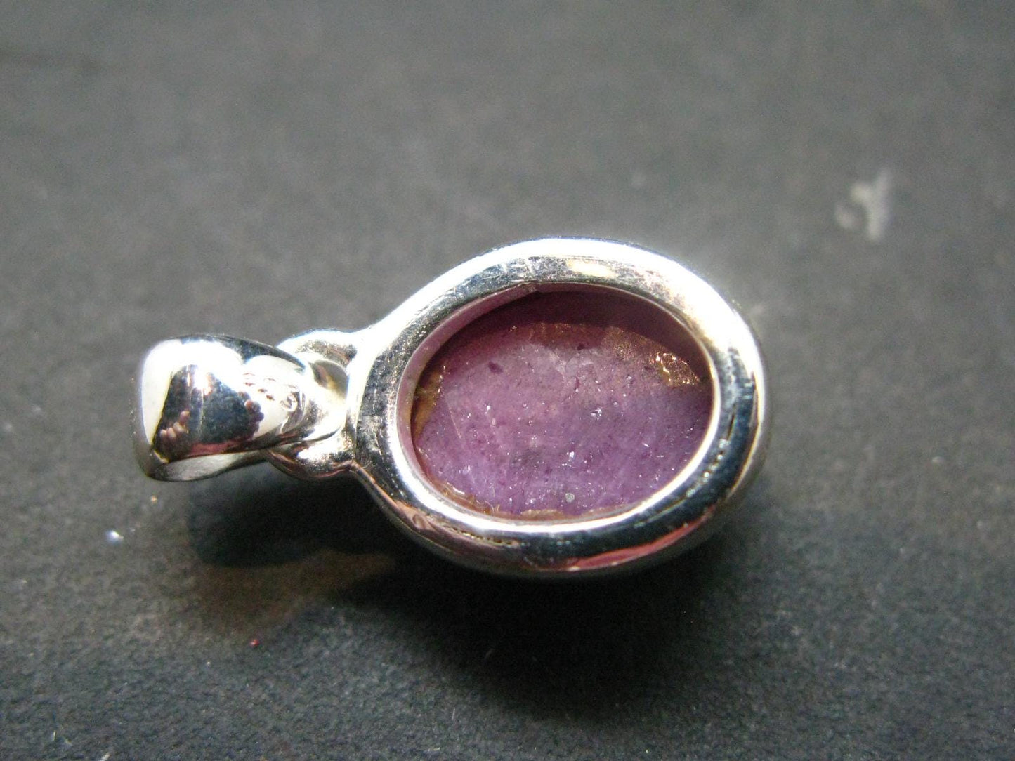 Star Ruby Sterling Silver Pendant - 0.8" - 2.84 Grams