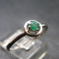 Emerald Crystal Silver Ring from Colombia - 1.50 Grams - Size 9