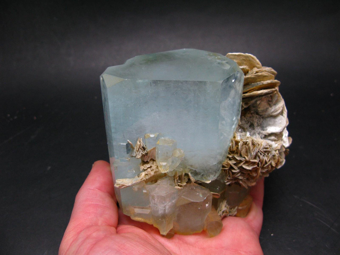Aquamarine & Muscovite Crystal Blue Beryl From Pakistan - 740 Grams - 4.5"