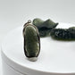 Raw Moldavite Sterling Silver Pendant – Elongated Design - 7.00 Grams