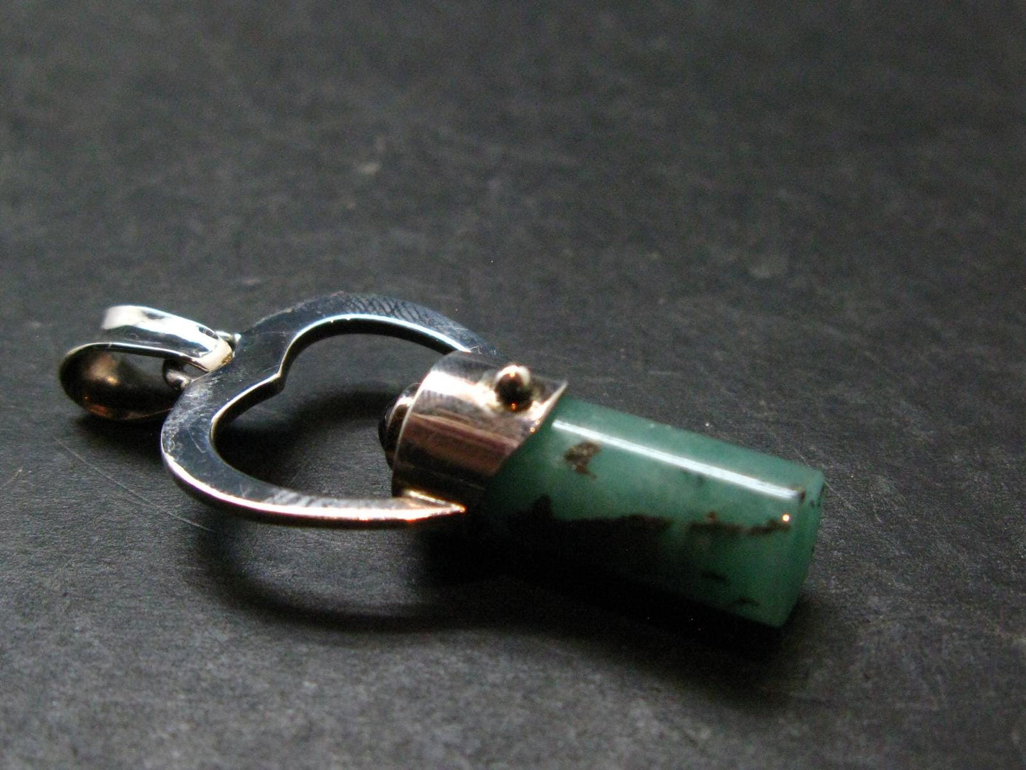 Gem Emerald Beryl Crystal Silver Pendant From Colombia - 6.29 Grams