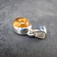 Imperial Topaz Crystal Silver Pendant from Brazil - 0.7" - 2.26 Grams