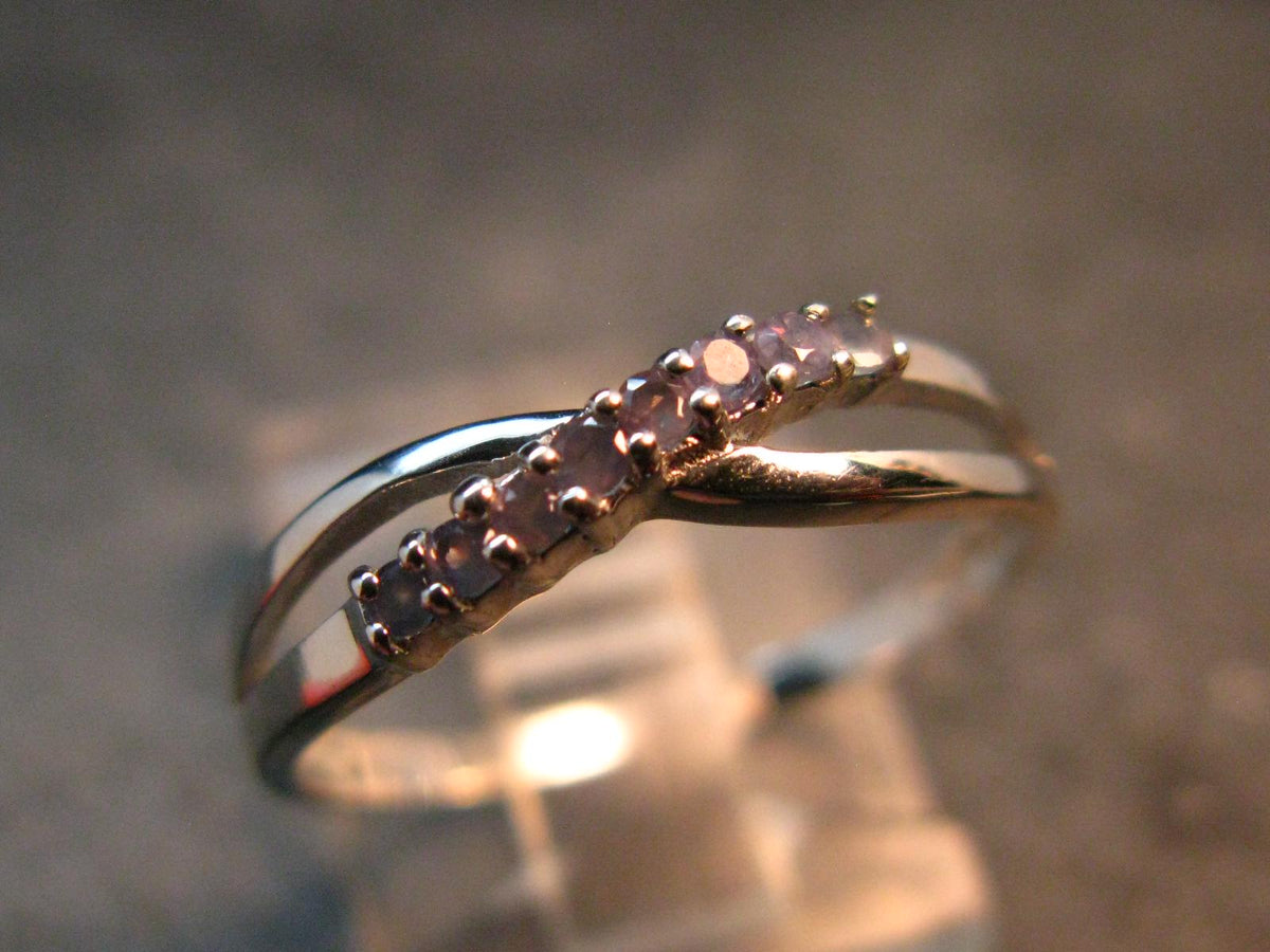 Genuine Alexandrite Gem Silver Ring From Russia - Size 7.25 - 1.26 Grams