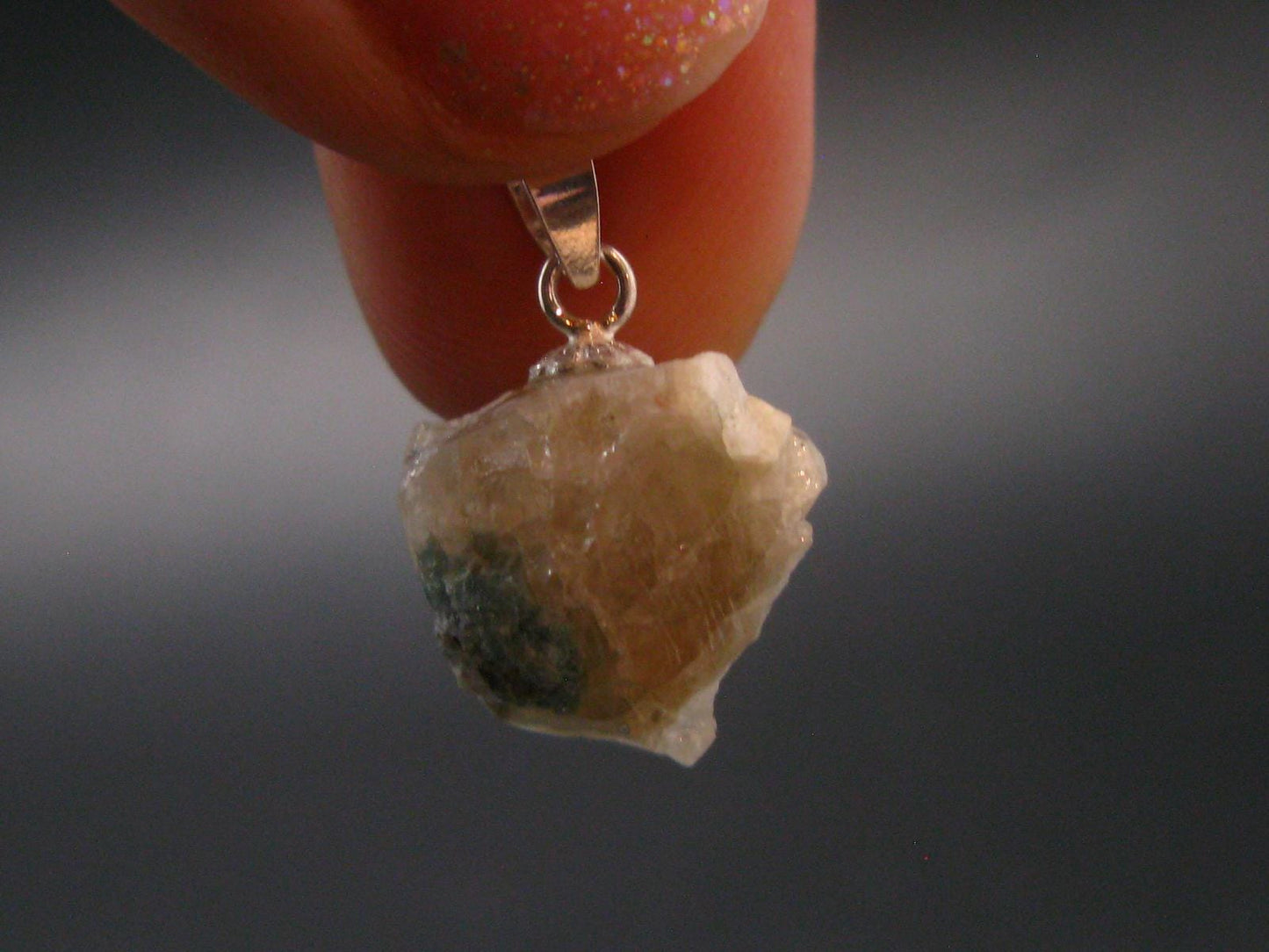 Phenakite Phenacite, Fluorite & Beryl Silver Pendant from Russia - 0.7 Inches - 1.51 Grams