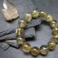AAA Rutilated Quartz Genuine Bracelet ~ 7 Inches ~ 14mm Round Beads