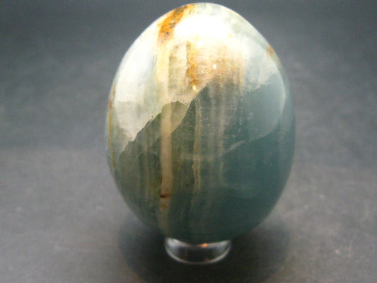 Lemurian Aquatine Blue Calcite Egg From Argentina - 2.1"