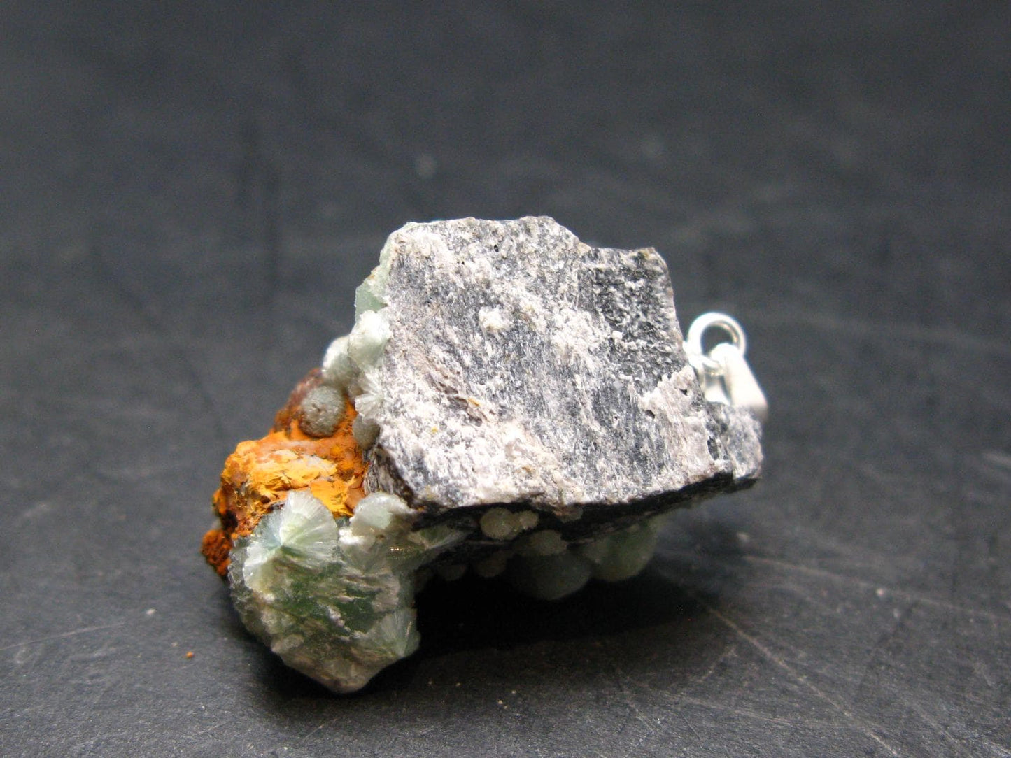 Rare Wavellite Cluster Silver Pendant From Arkansas, USA - 1.2" - 5.68 Grams