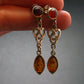 Nature’s Time Capsule!! Natural Cognac Color Baltic Amber 925 Silver Stud Earrings