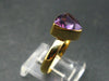 Amethyst Sterling Silver Gold Plated Ring From Brazil - Size 8 - 3.02 Grams