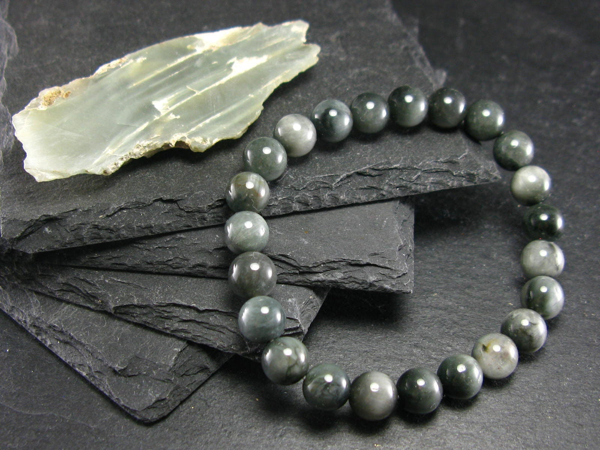 Quartz Cats Eye Eagle Eye Genuine Bracelet ~ 7 Inches ~ 8mm Round Beads