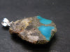Genuine Turquoise Silver Pendant From Sleeping Beauty Arizona - 1.1" - 2.2 Grams