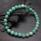Emerald Genuine Bracelet ~ 7 Inches ~ 7mm Round Facetted Beads