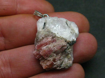 Serandite Crystal Silver Pendant From Canada - 1.4" - 6.9 Grams
