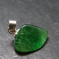 Tsavorite Gem Green Garnet Sterling Silver Pendant From Tanzania - 0.7" - 1.49 Grams
