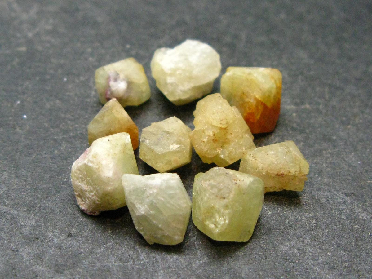 Lot of 10 Large Rhodizite Rhodozite Crystals from Madagascar - 25.0 Carats