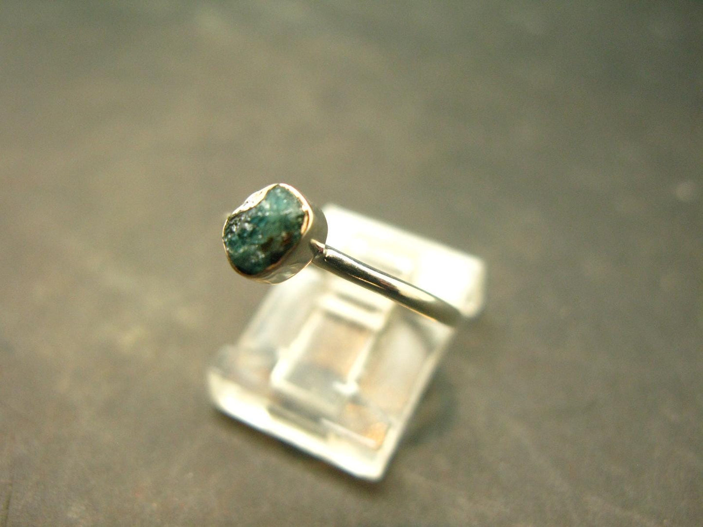 Rare Grandidierite Silver Ring From Madagascar - Size 6 - 1.75 Grams