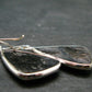 Tumbled Hypersthene Silver Earrings From Canada - 1.5" - 5.79 Grams