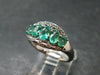 Emerald Faceted Silver Ring from Colombia - 3.23 Grams Total - Size 7