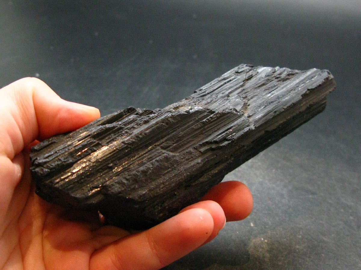 Fine Black Tourmaline Schorl Crystal From Brazil -4.6"