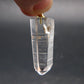 Lemurian Quartz Crystal Gold Plated Silver Pendant From Brazil - 1.6" - 5.31 Grams