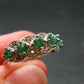Emerald Faceted Silver Ring from Colombia - 3.05 Grams Total - Size 6