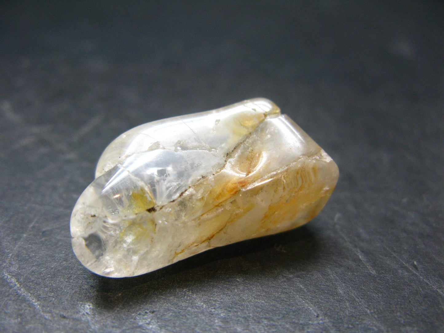 Large Clear Tumbled Petalite Crystal from Brazil - 8.2 Grams - 1.1"
